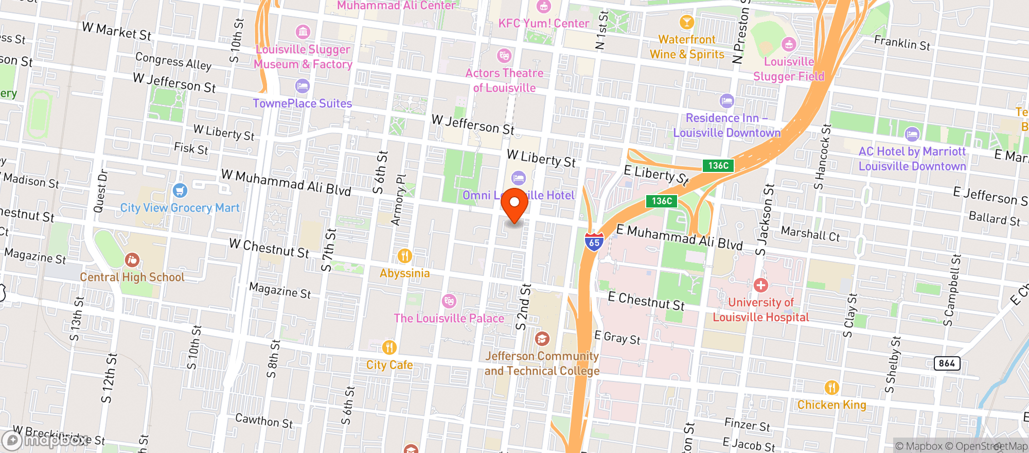 Map showing Pendennis Club