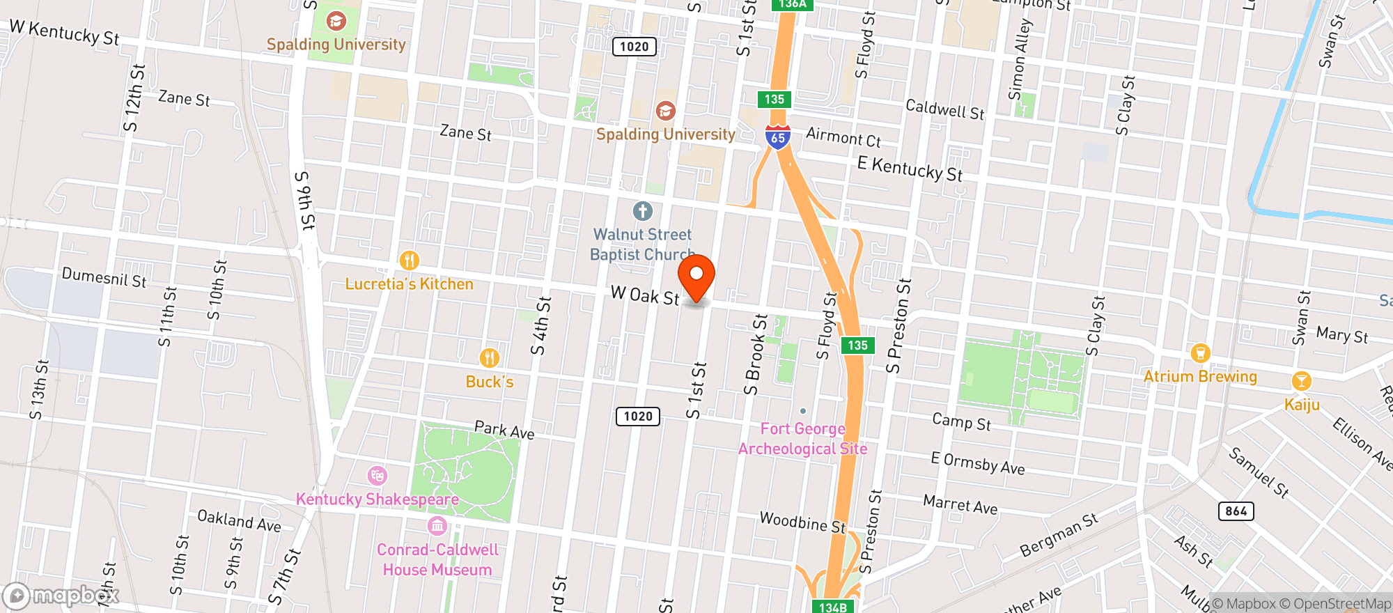 Map showing RED CASTLE LIQUORS