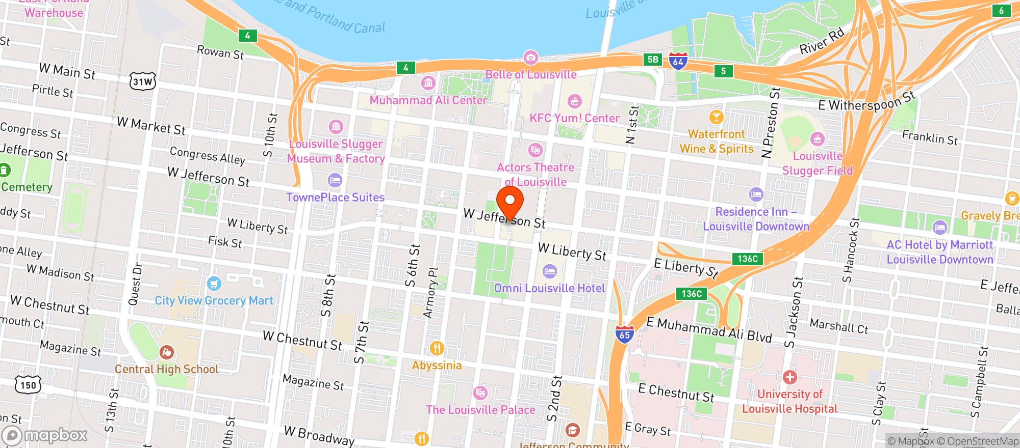 Map showing Hyatt Regency #sdfrl