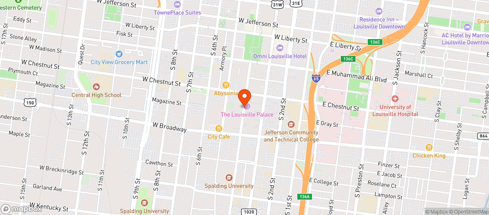 Map showing Sicilian Pizza & Pasta