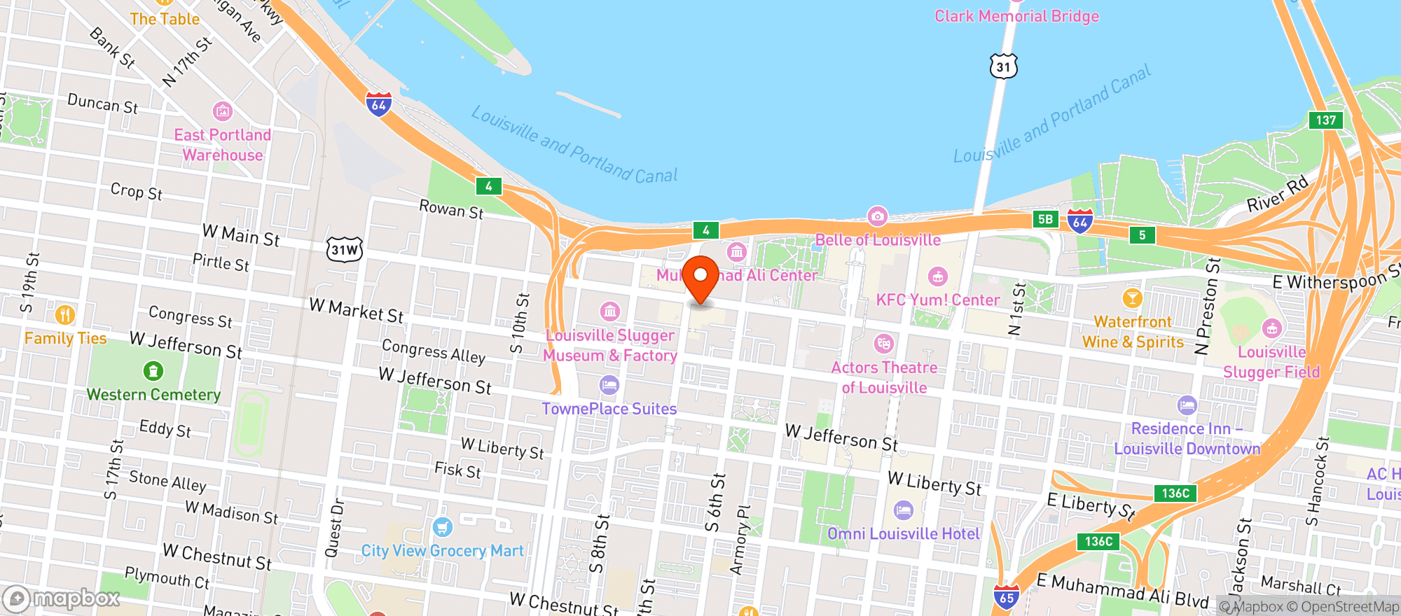 Map showing Mortons The Steakhouse #1166