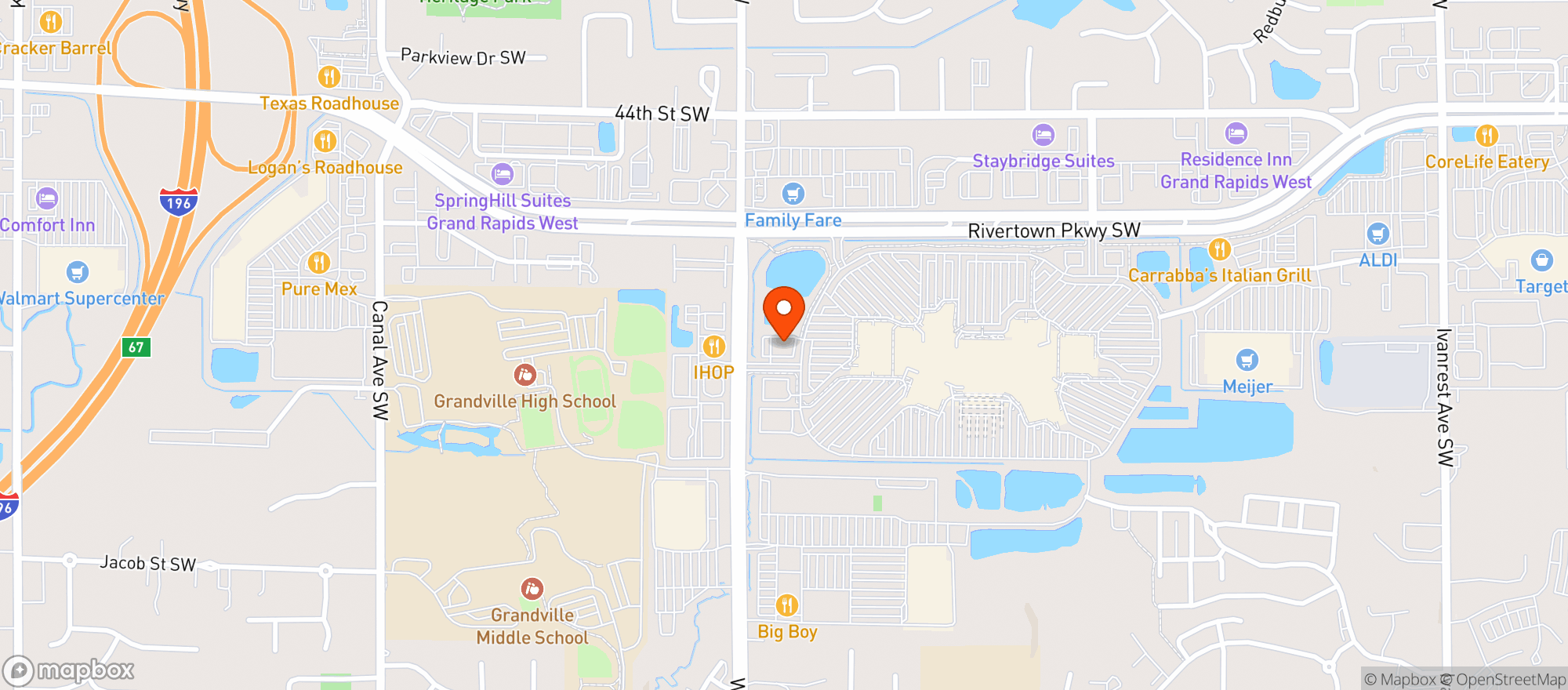Map showing Uccellos Ristorante