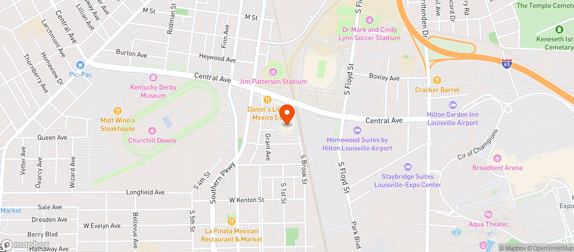 Map showing Kroger