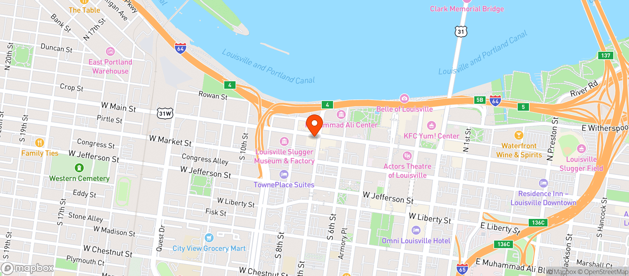 Map showing Proof On Main