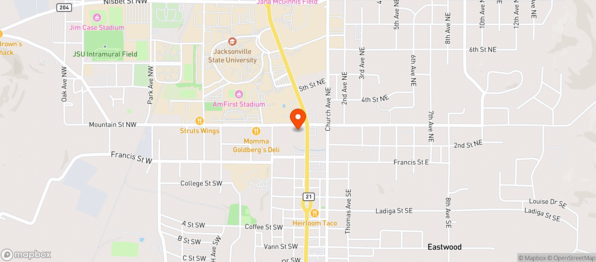 Map showing Grub Mart #4