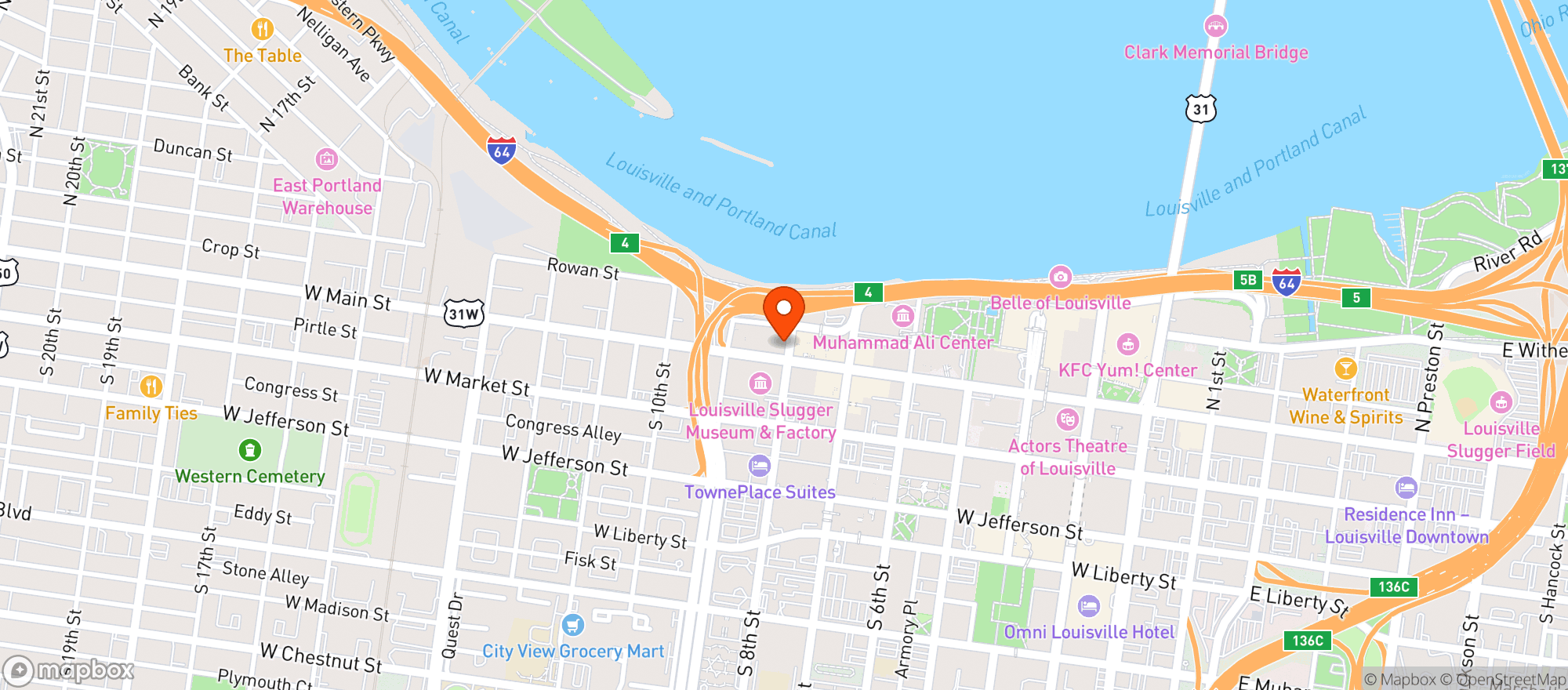 Map showing Michter's Fort Nelson Distillery