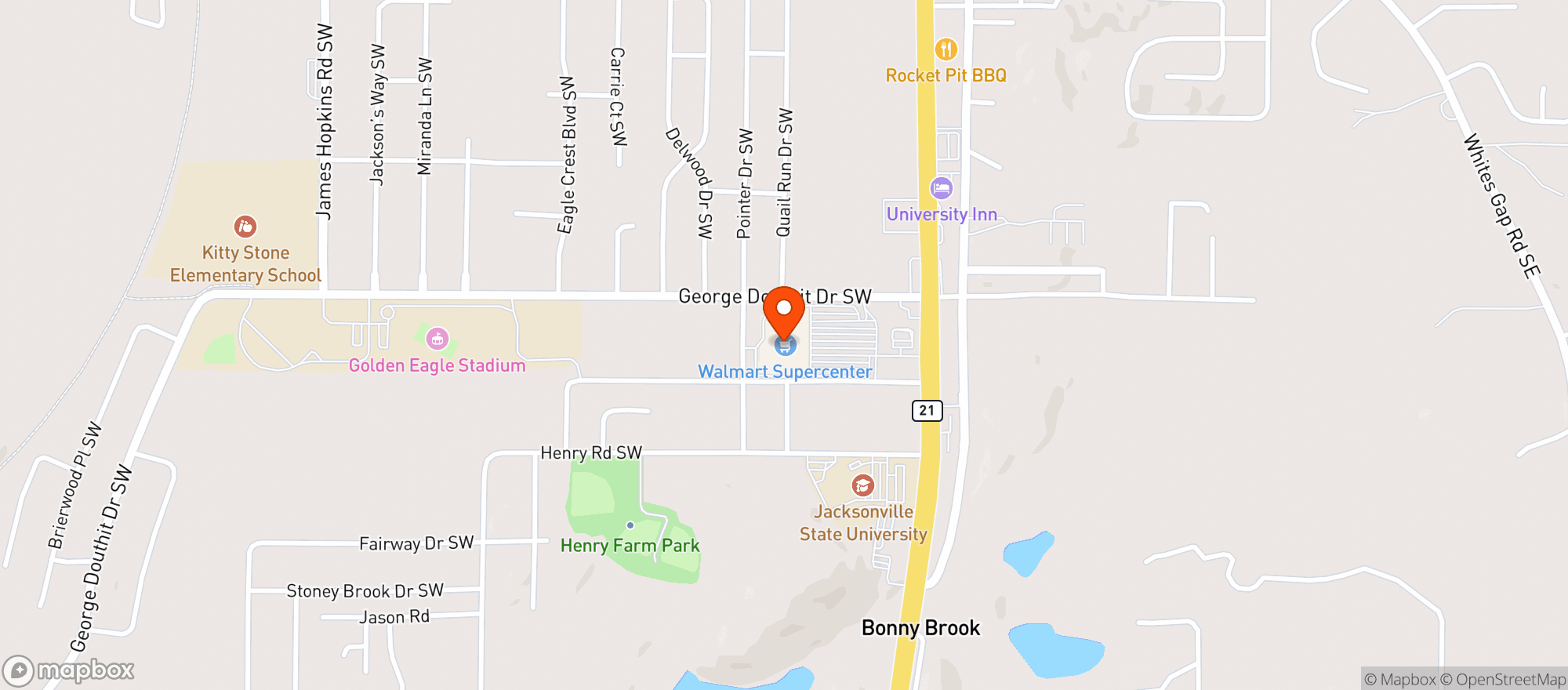 Map showing Walmart Supercenter
