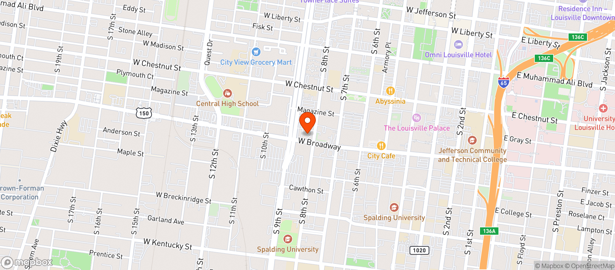 Map showing Jessie Lee's Smoke Shop