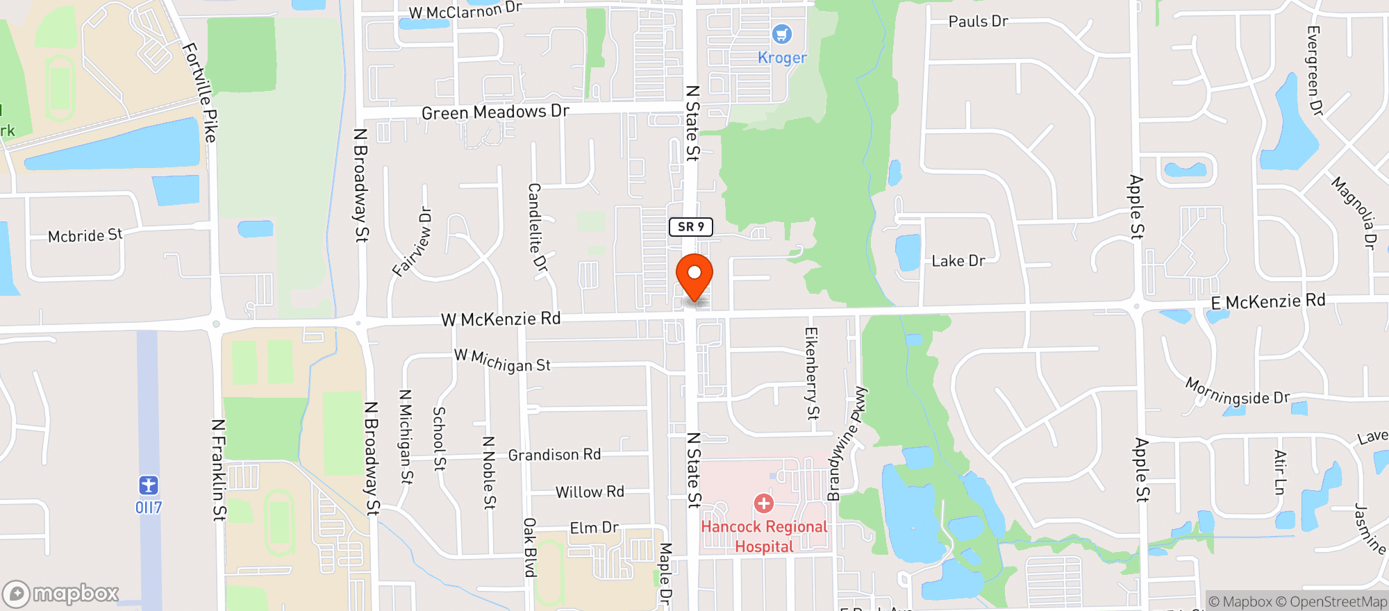 Map showing BIG RED LIQUORS #239