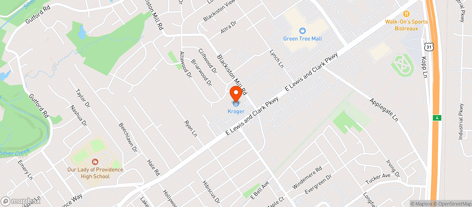 Map showing Kroger #762