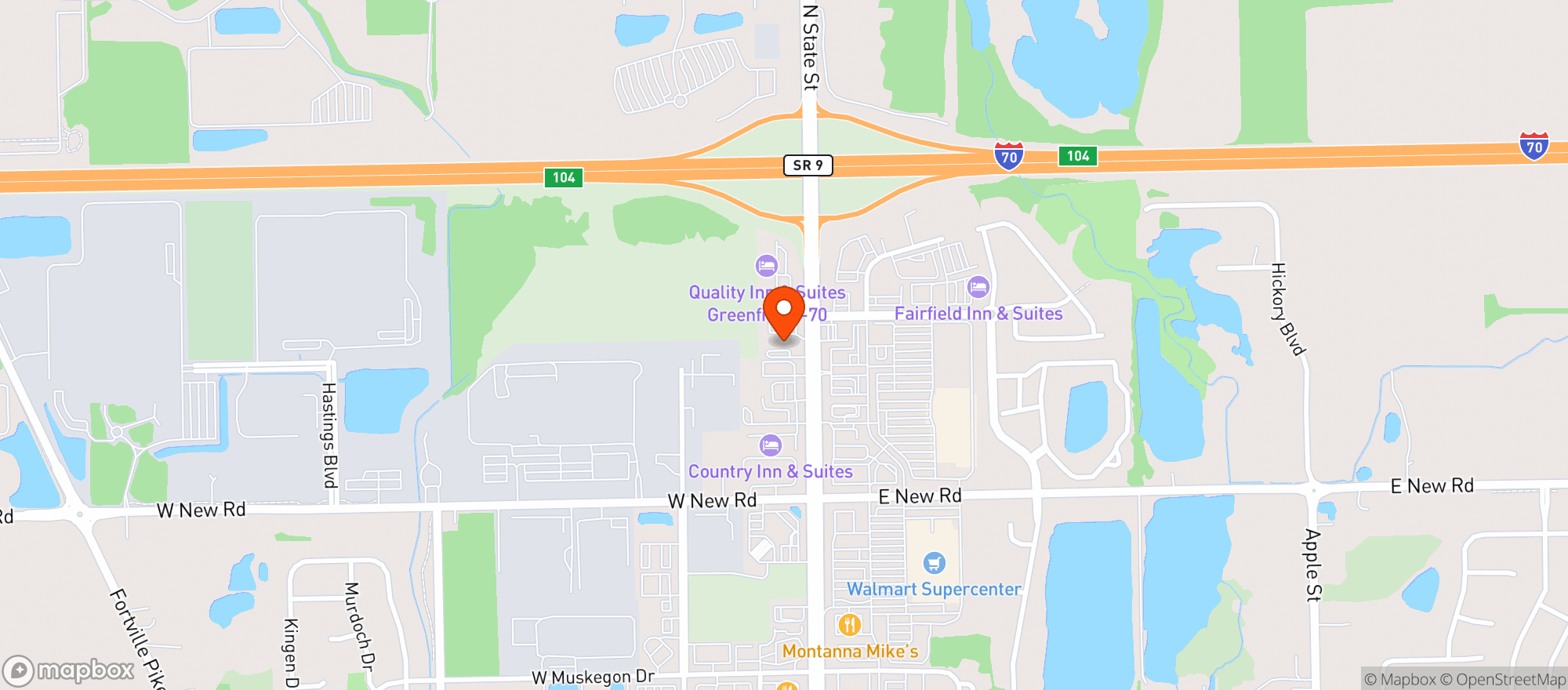 Map showing Crown Liquor #26