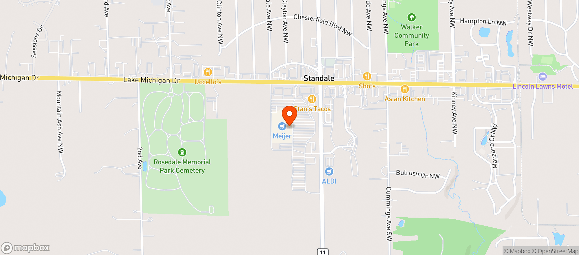 Map showing Meijer #216