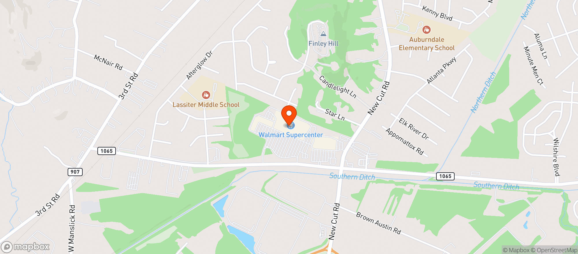 Map showing Walmart Supercenter