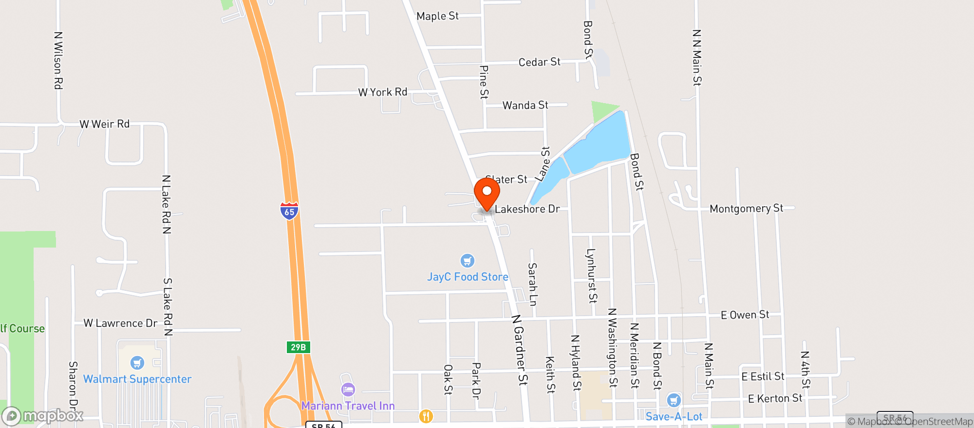 Map showing Bulls Cork & Bottle Liquors