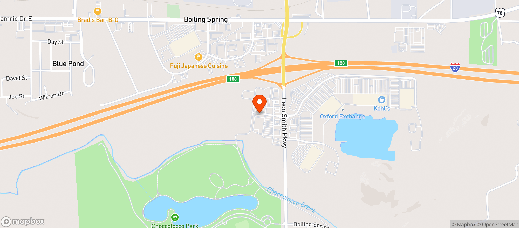 Map showing Publix Super Market