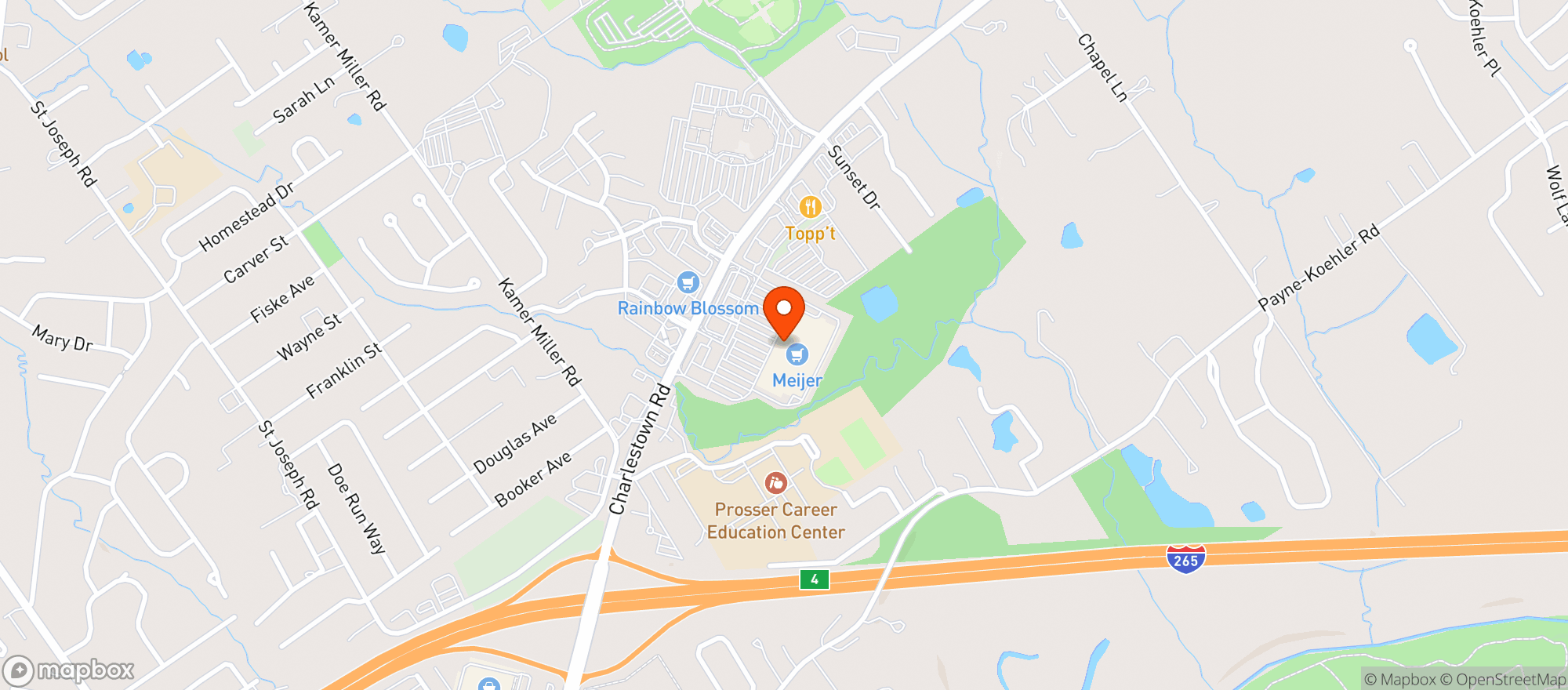 Map showing Meijer
