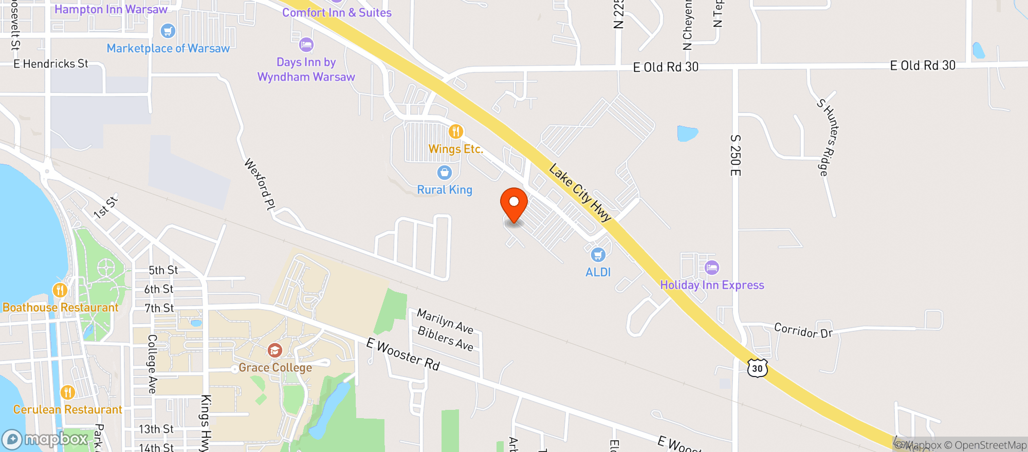 Map showing Gnc