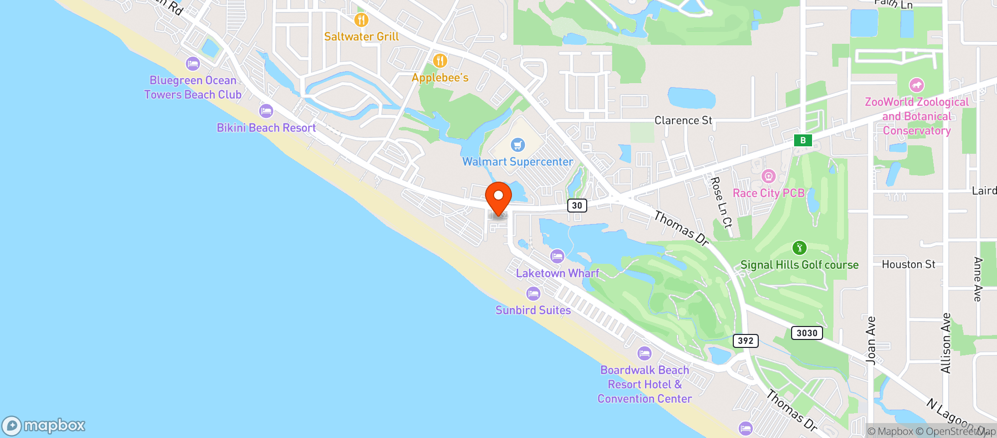 Map showing Circle K #8507