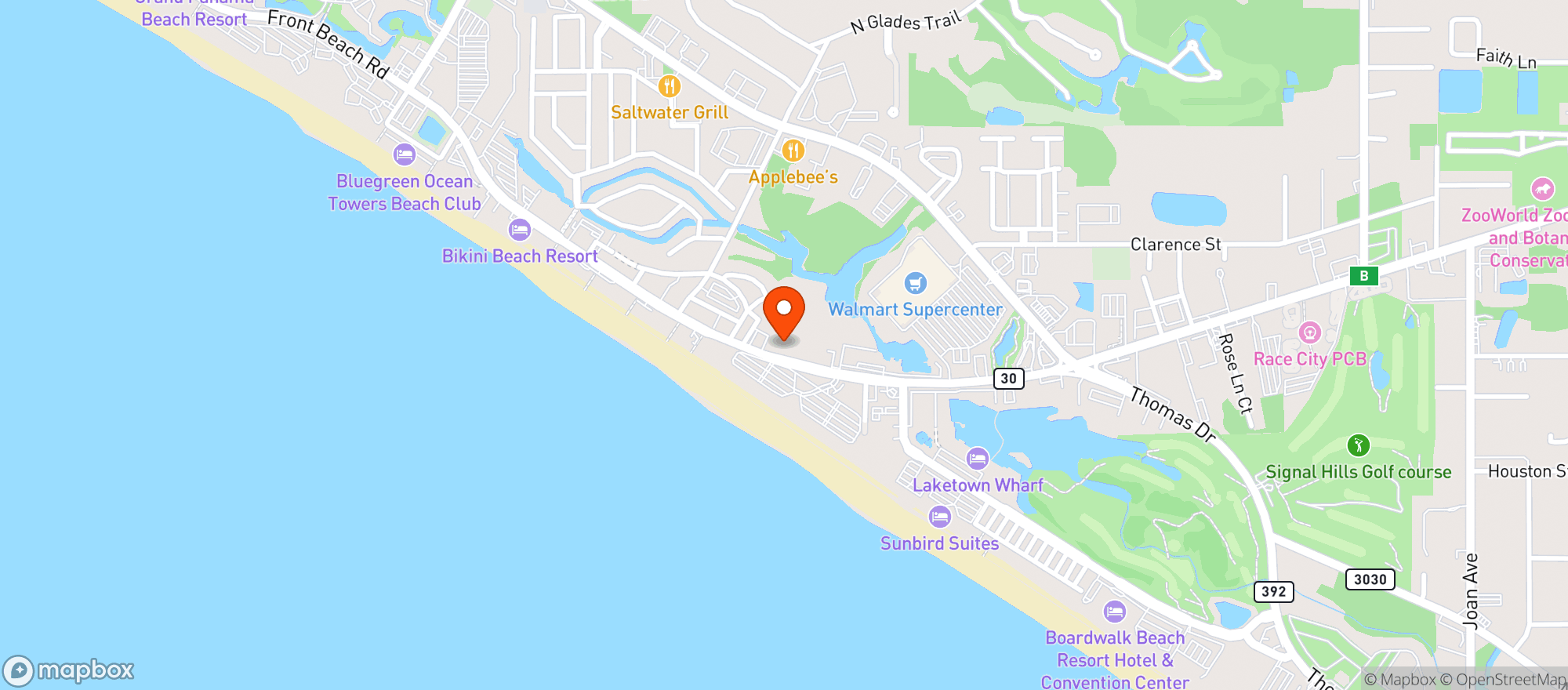 Map showing Shipwreck LTD
