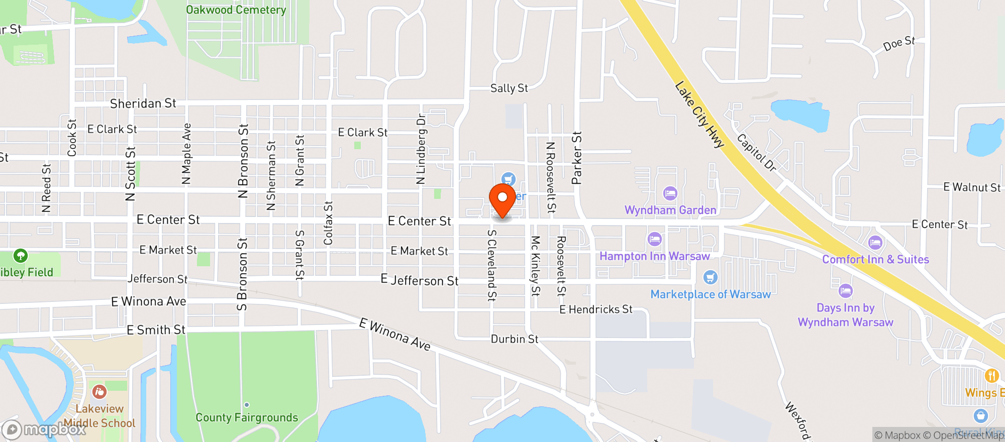 Map showing HANDY SPOT LIQUOR