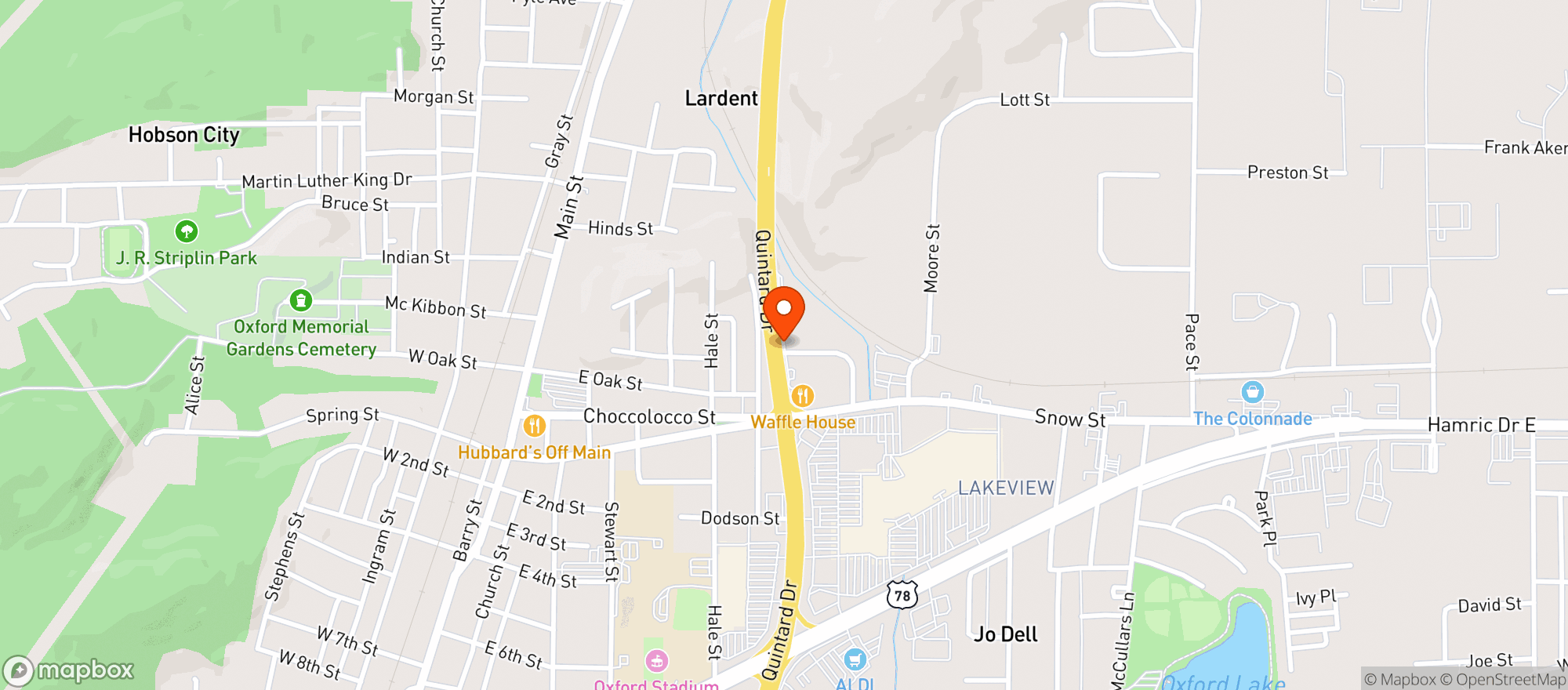 Map showing Red Lobster