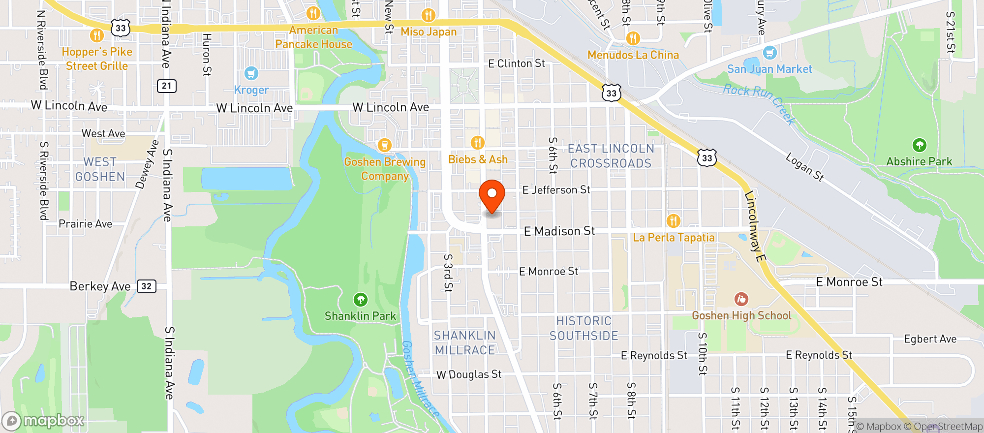 Map showing Maple City Market
