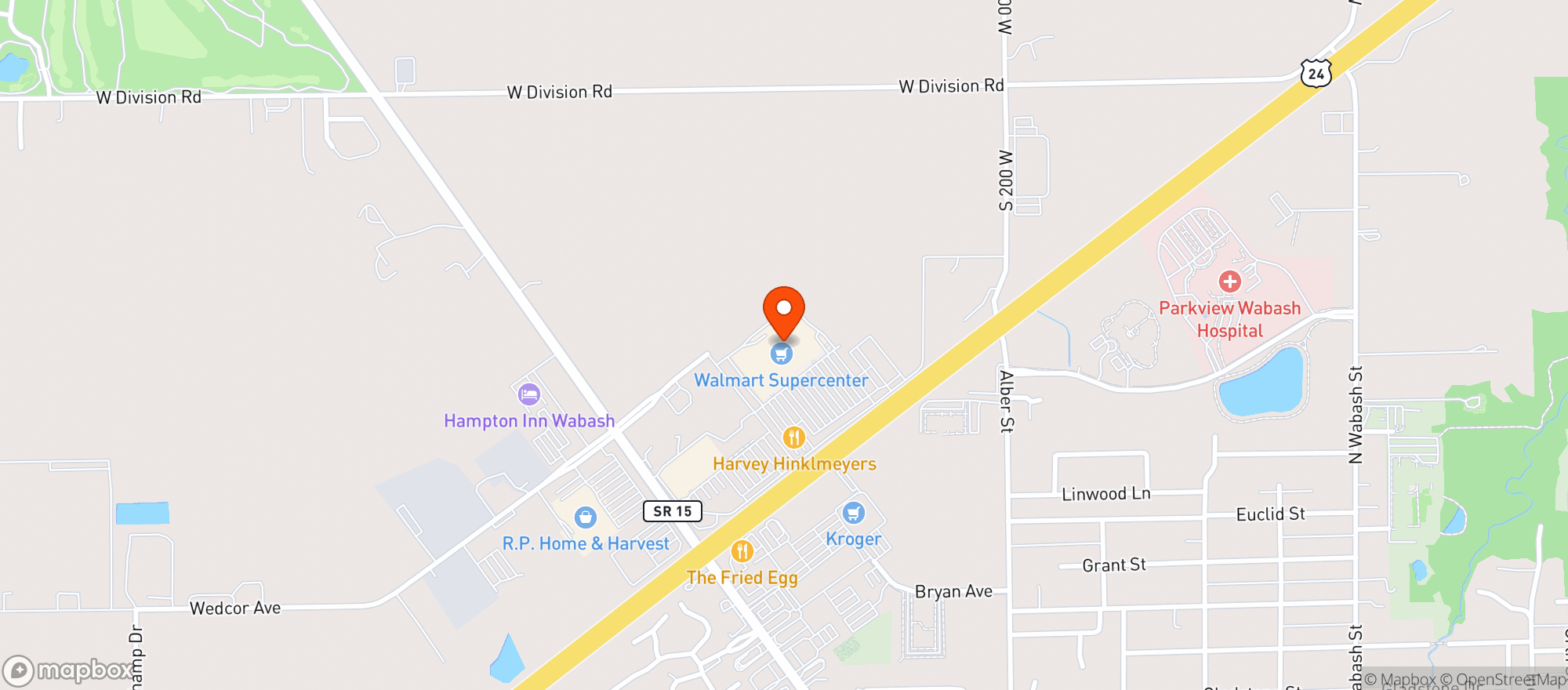 Map showing Walmart Supercenter