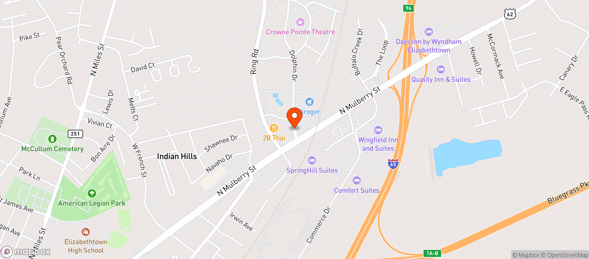 Map showing KROGER LIQUOR STORE