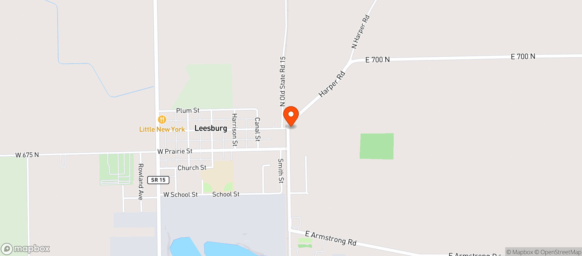 Map showing Hoplore Brewery