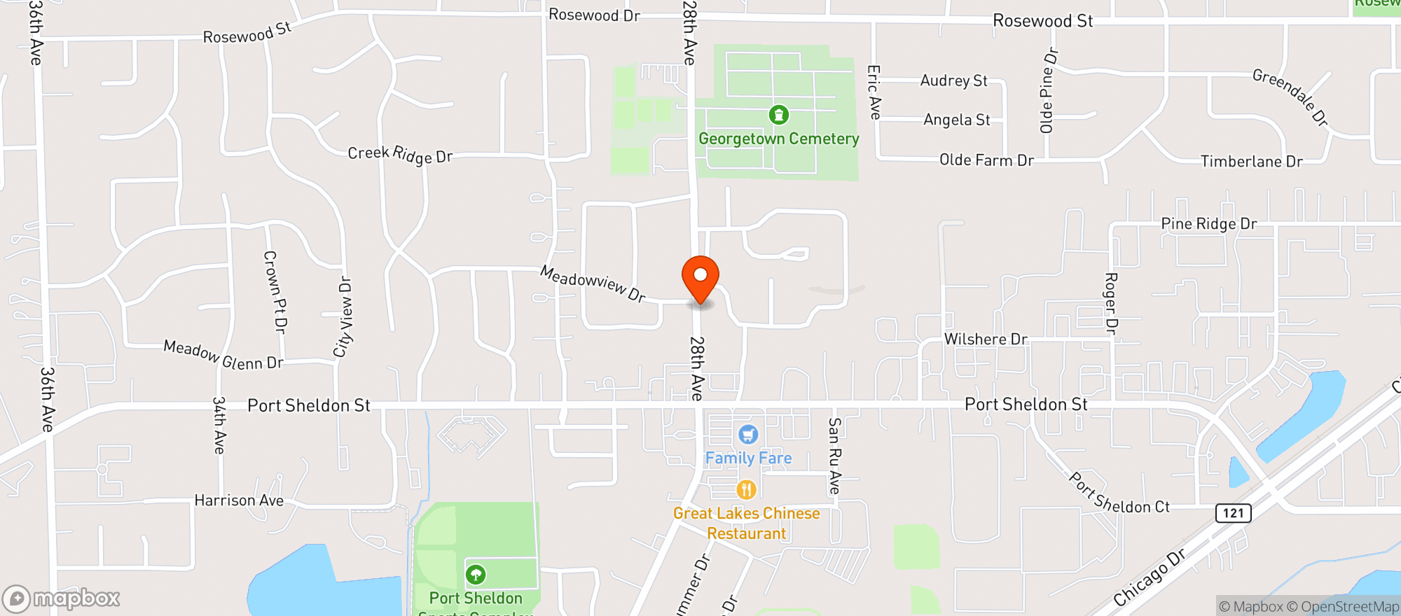 Map showing The Bourbon Spot Off Prem