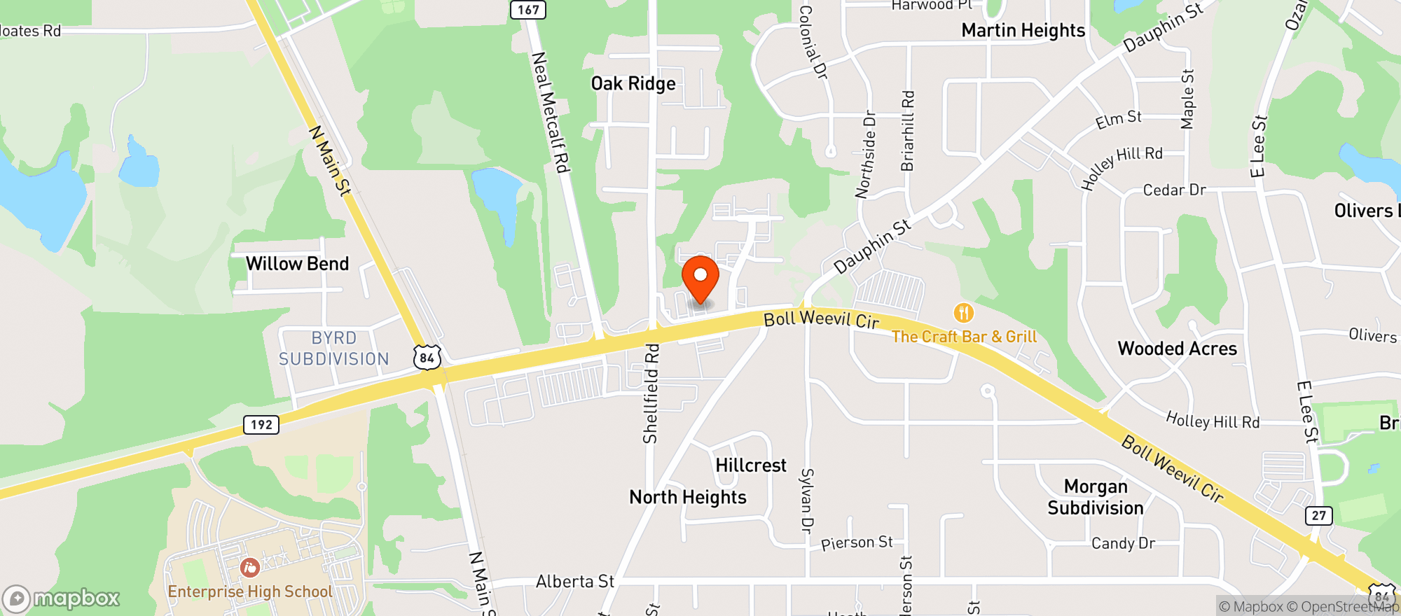 Map showing Mellow Mushroom #33