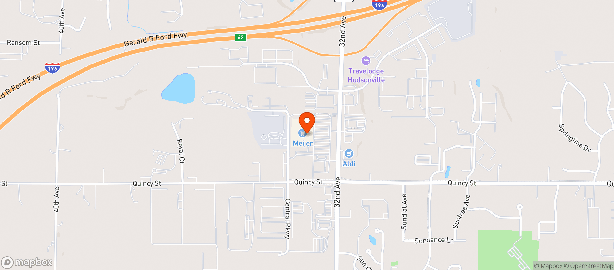 Map showing Meijer