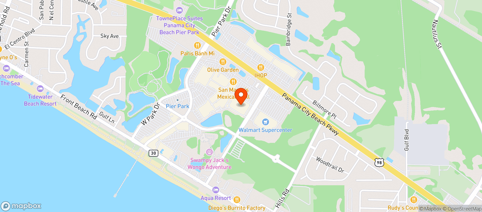 Map showing Target