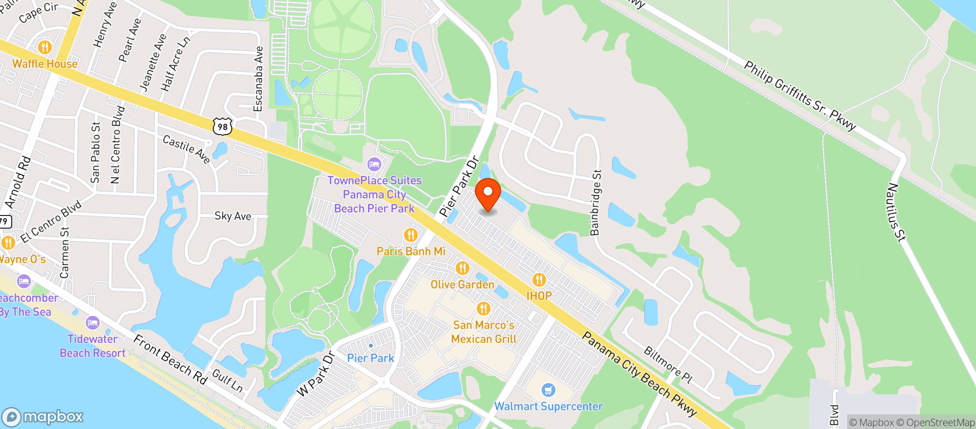 Map showing World Market Panama City