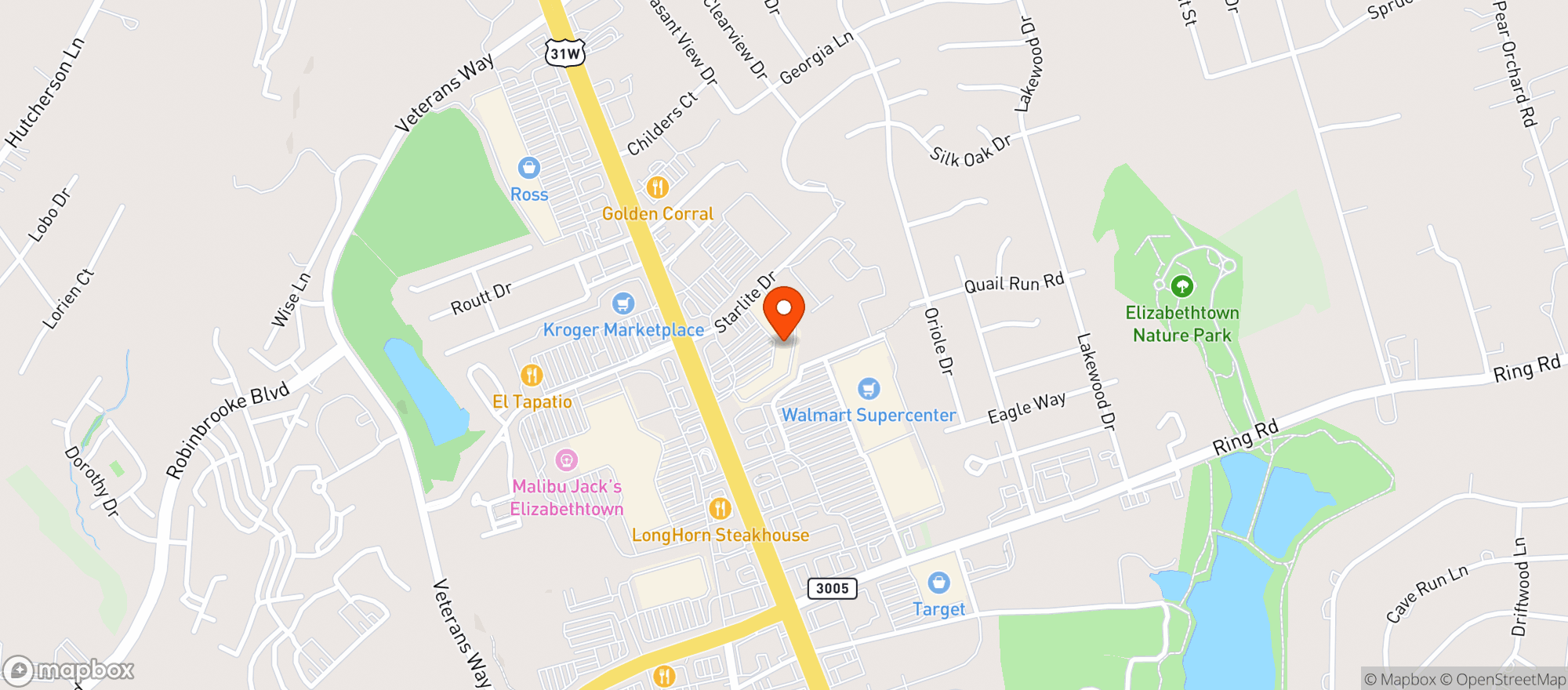 Map showing Liquor Barn