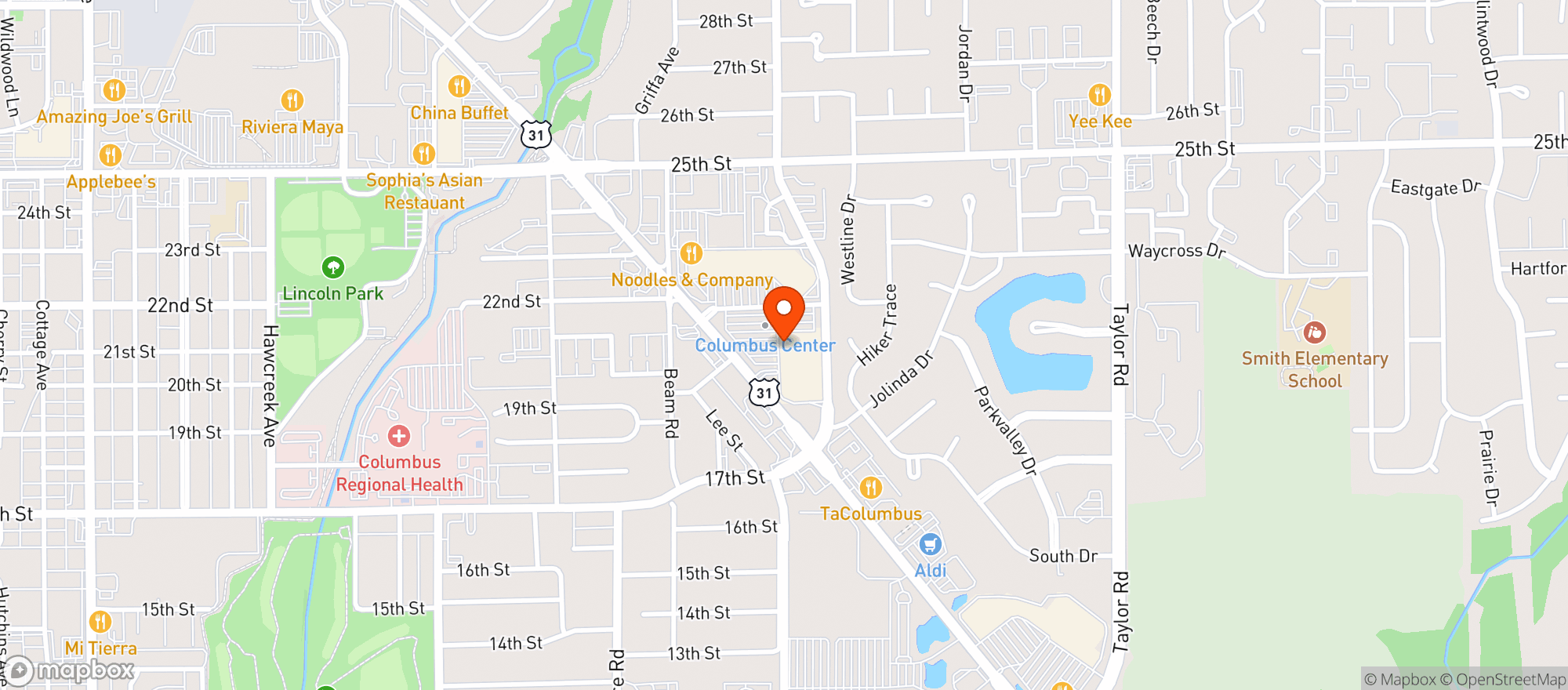 Map showing Target