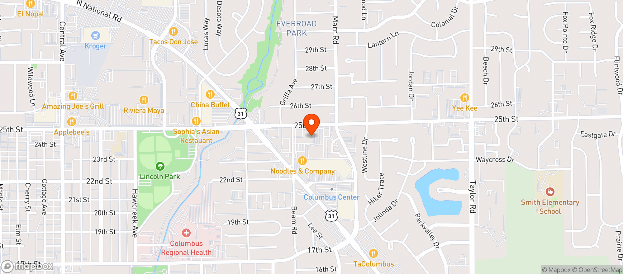 Map showing Gnc
