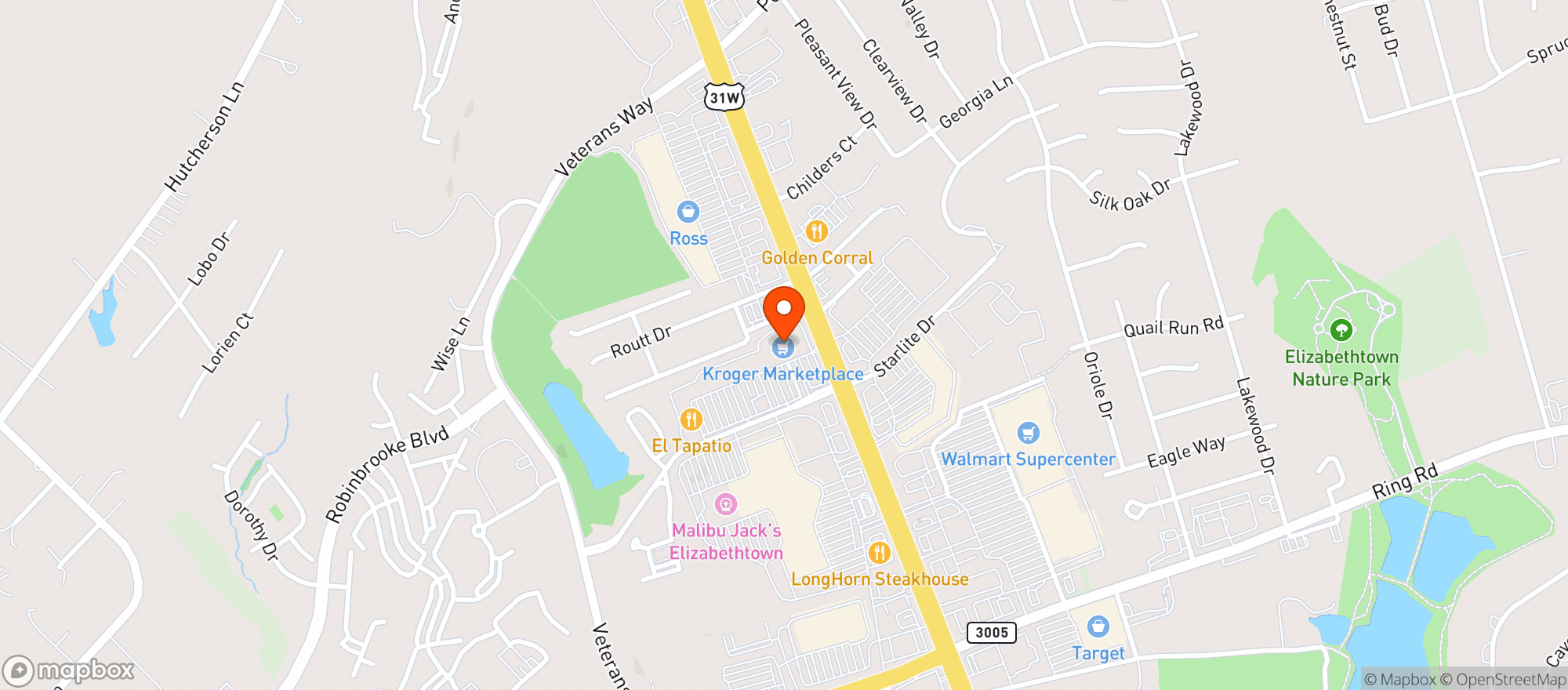 Map showing Kroger Liquors #362