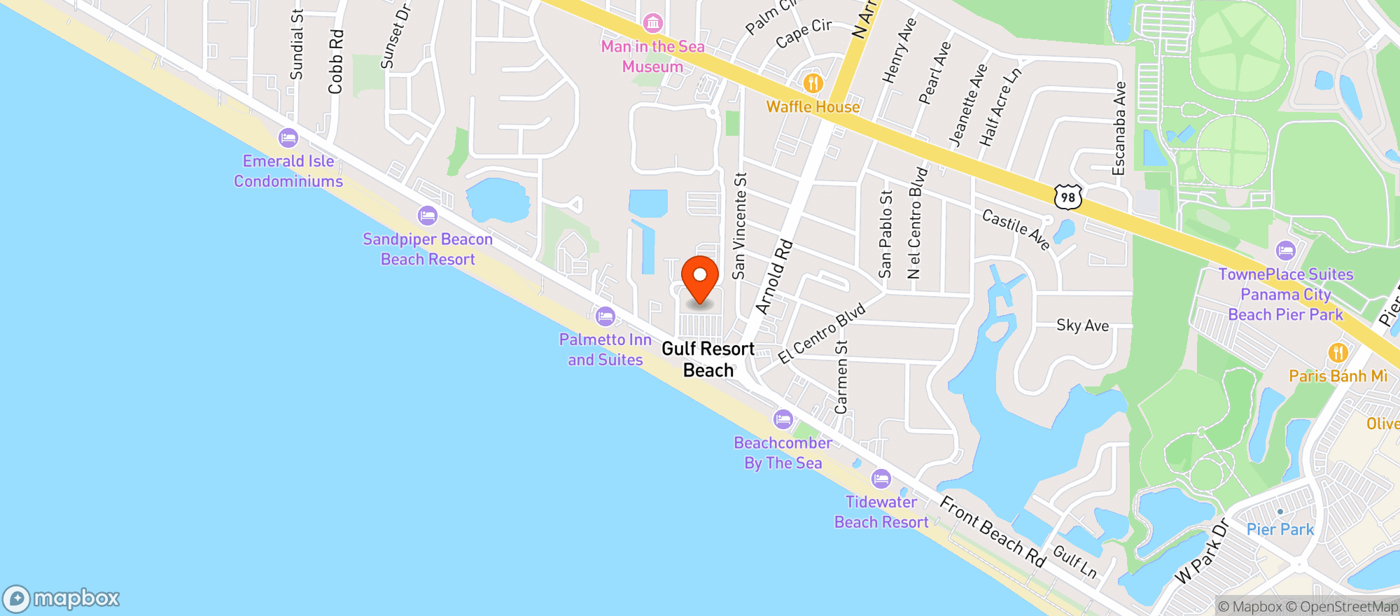 Map showing Winn Dixie