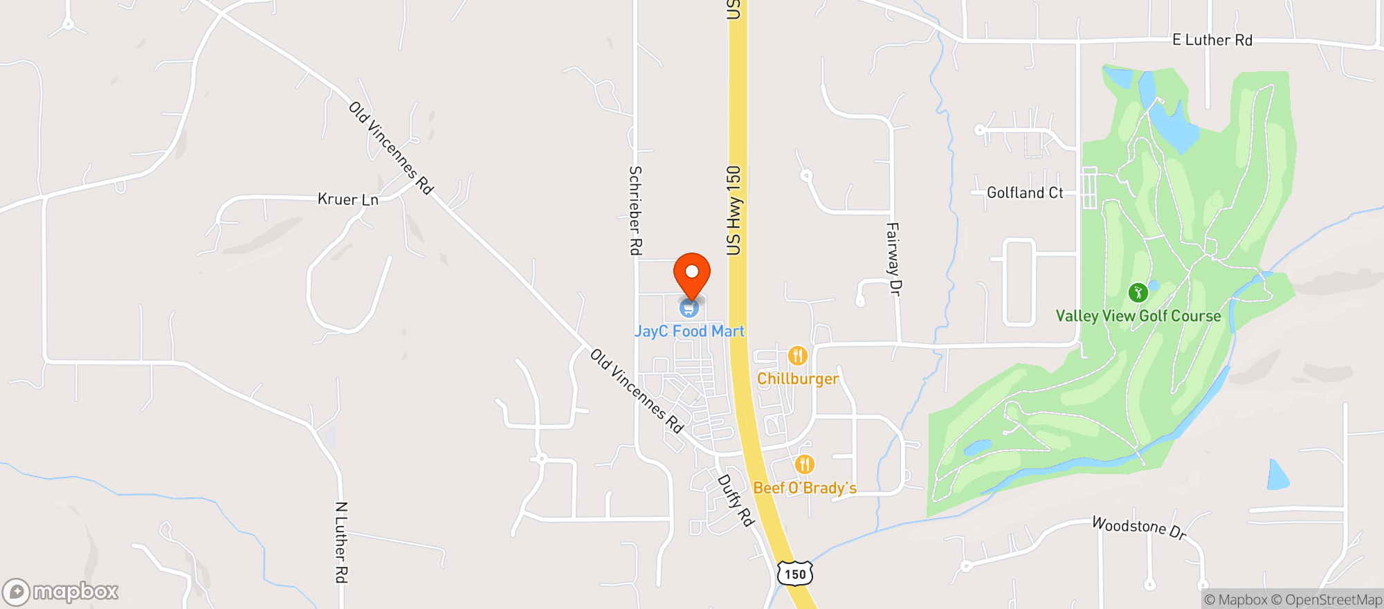 Map showing Jay C Food Store #81