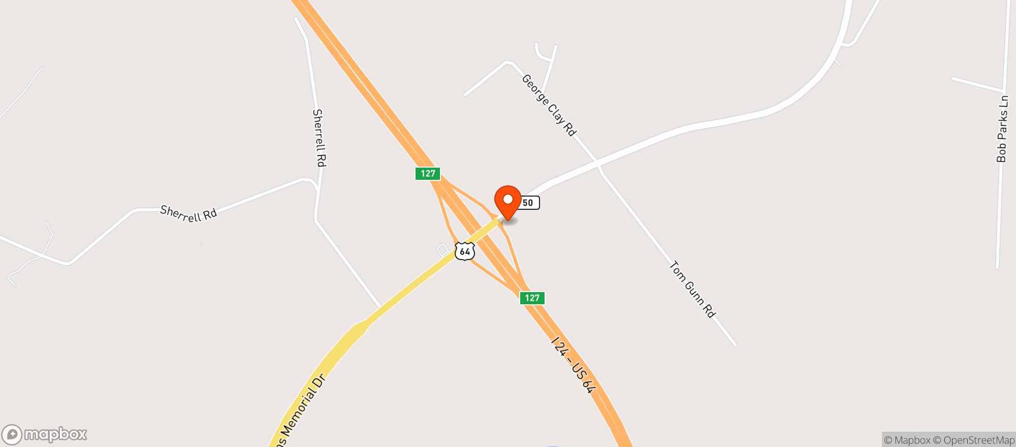 Map showing Pelham Station Citgo