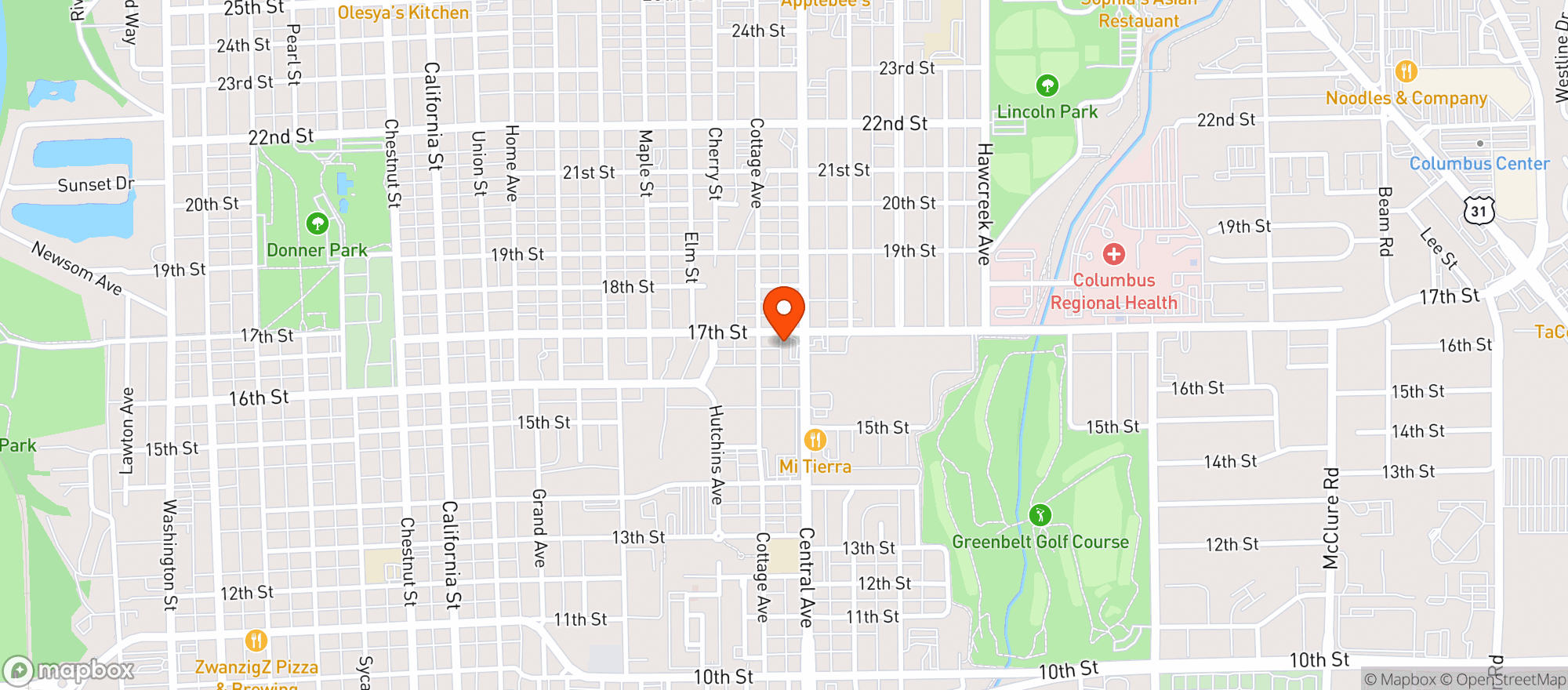 Map showing Circle K #4700060