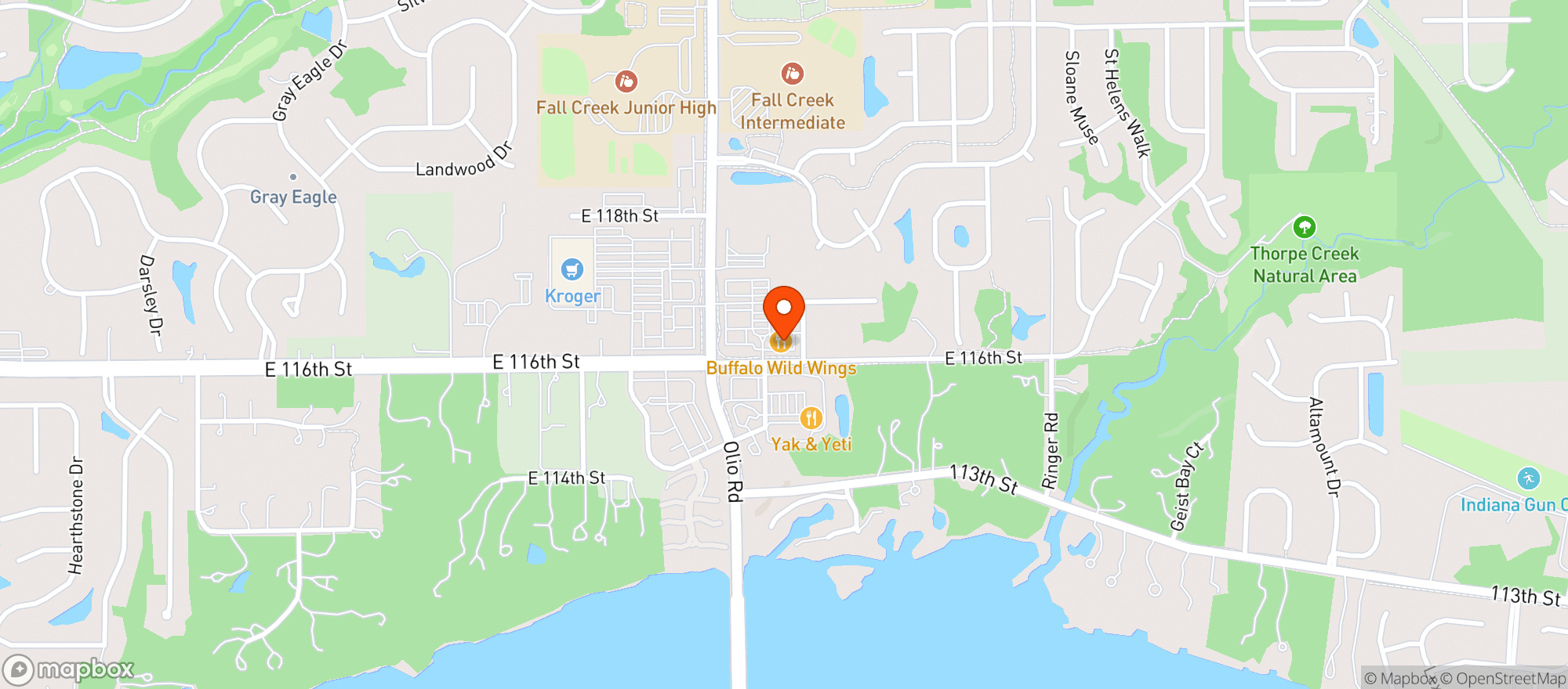 Map showing Buffalo Wild Wings Gril #3474