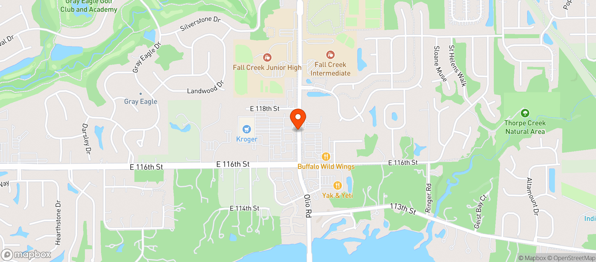 Map showing Kroger