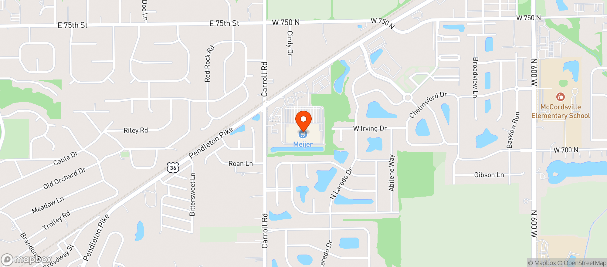 Map showing Meijer #296