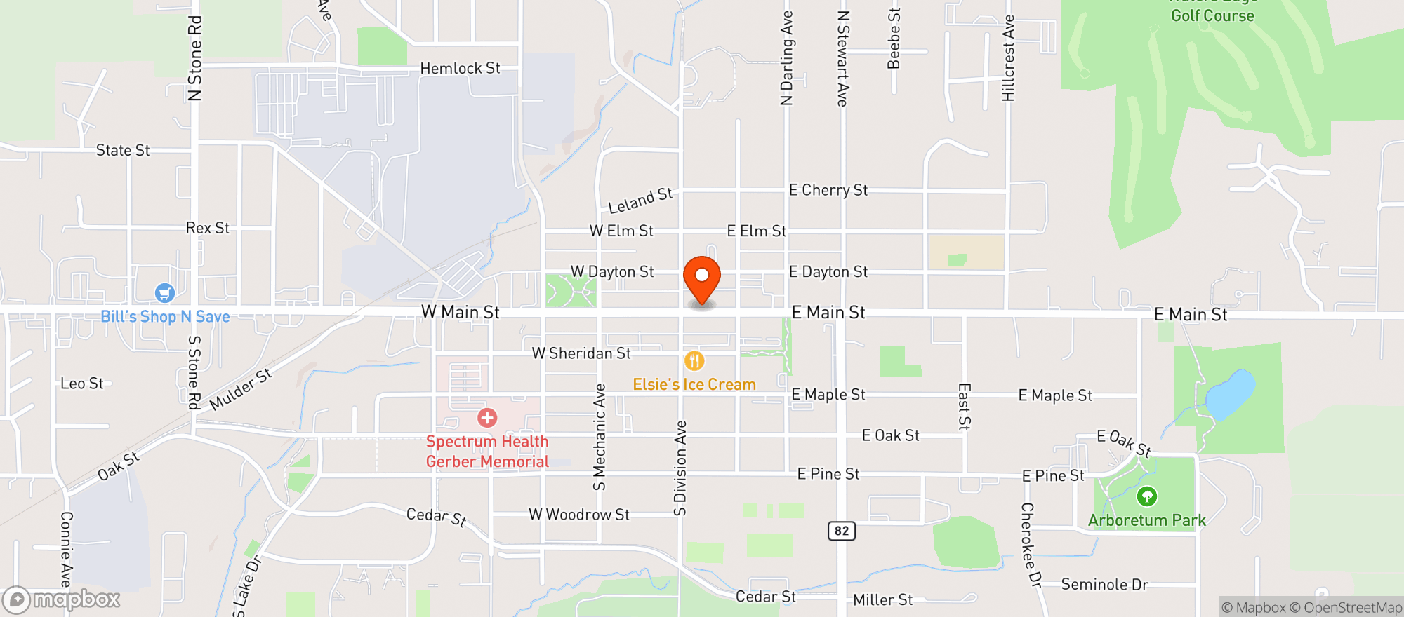 Map showing CBD Store