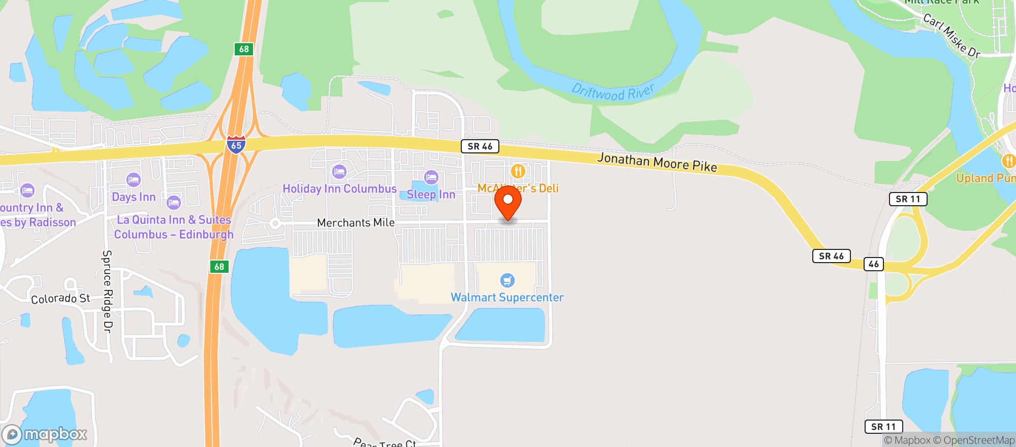 Map showing Walmart Supercenter