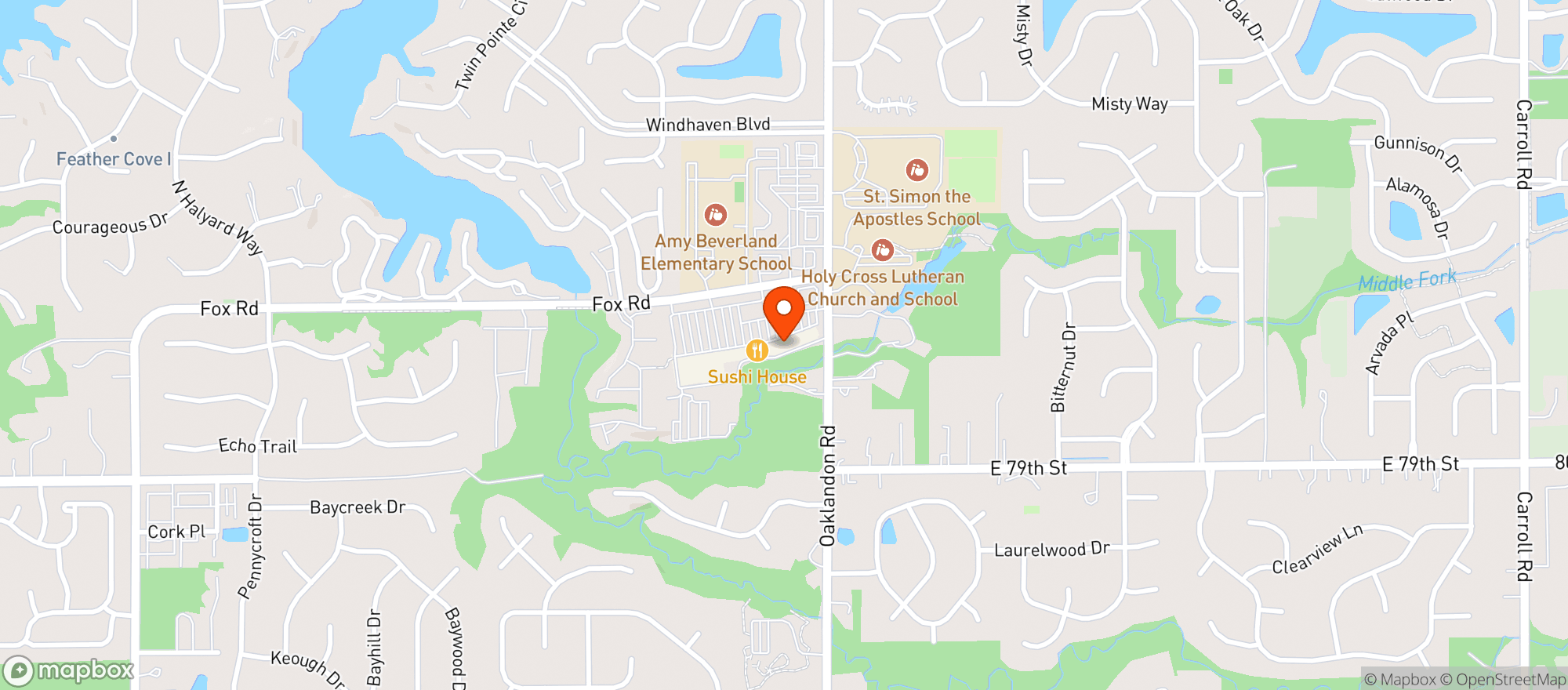 Map showing La Hacienda Restaurant #12