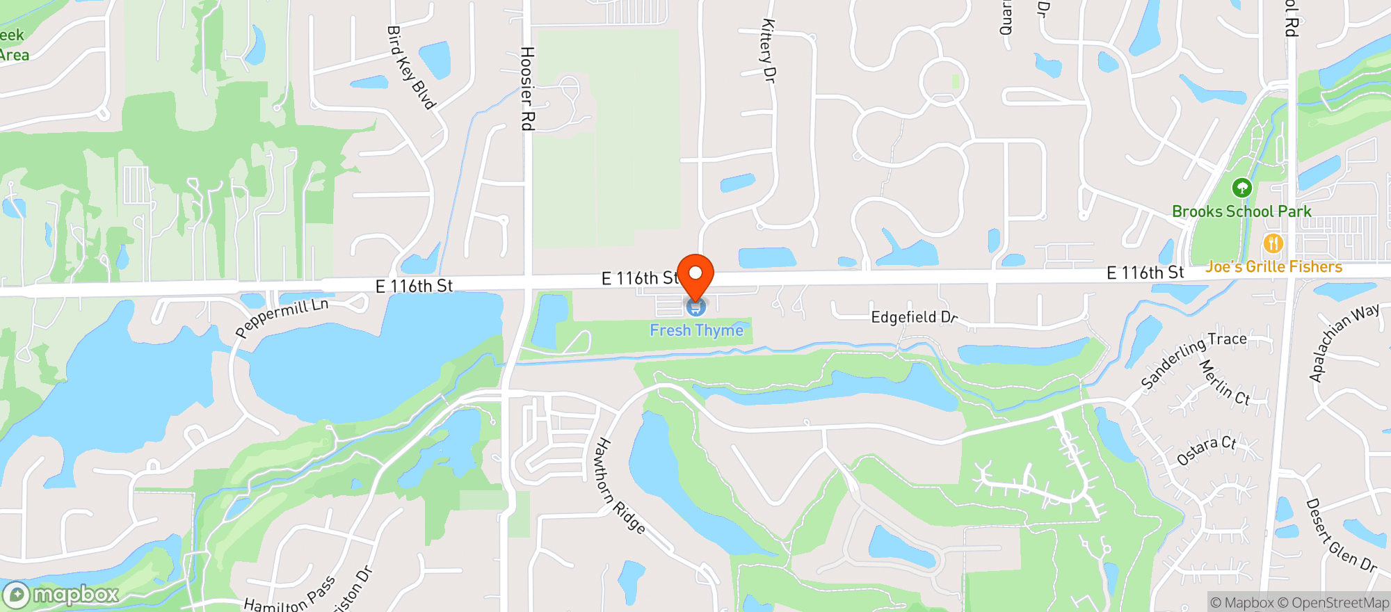 Map showing Fresh Thyme - Fishers