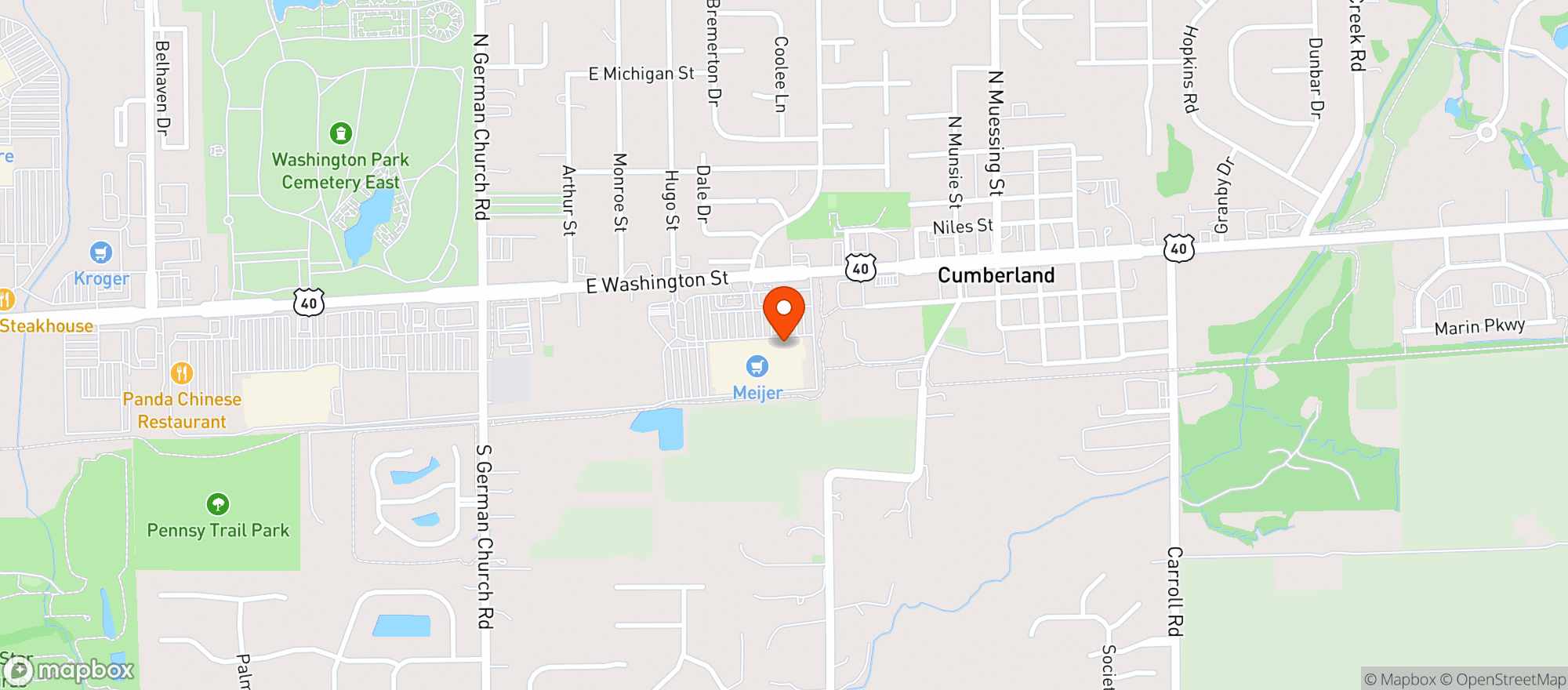 Map showing Meijer Deli